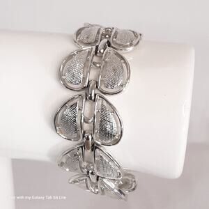 Coro SIlver Tone Bracelet Chunky Links